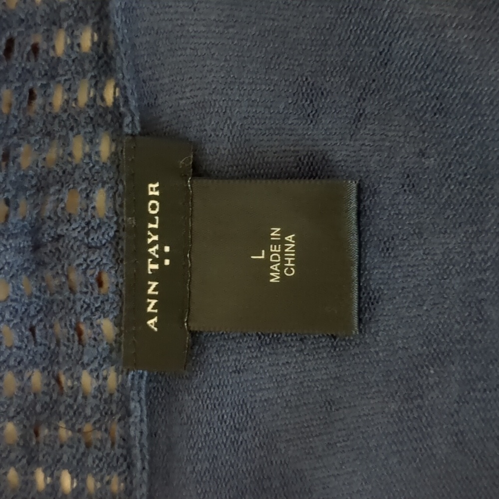 Ann Taylor Navy Cardigan: Large - Picture 5 of 5